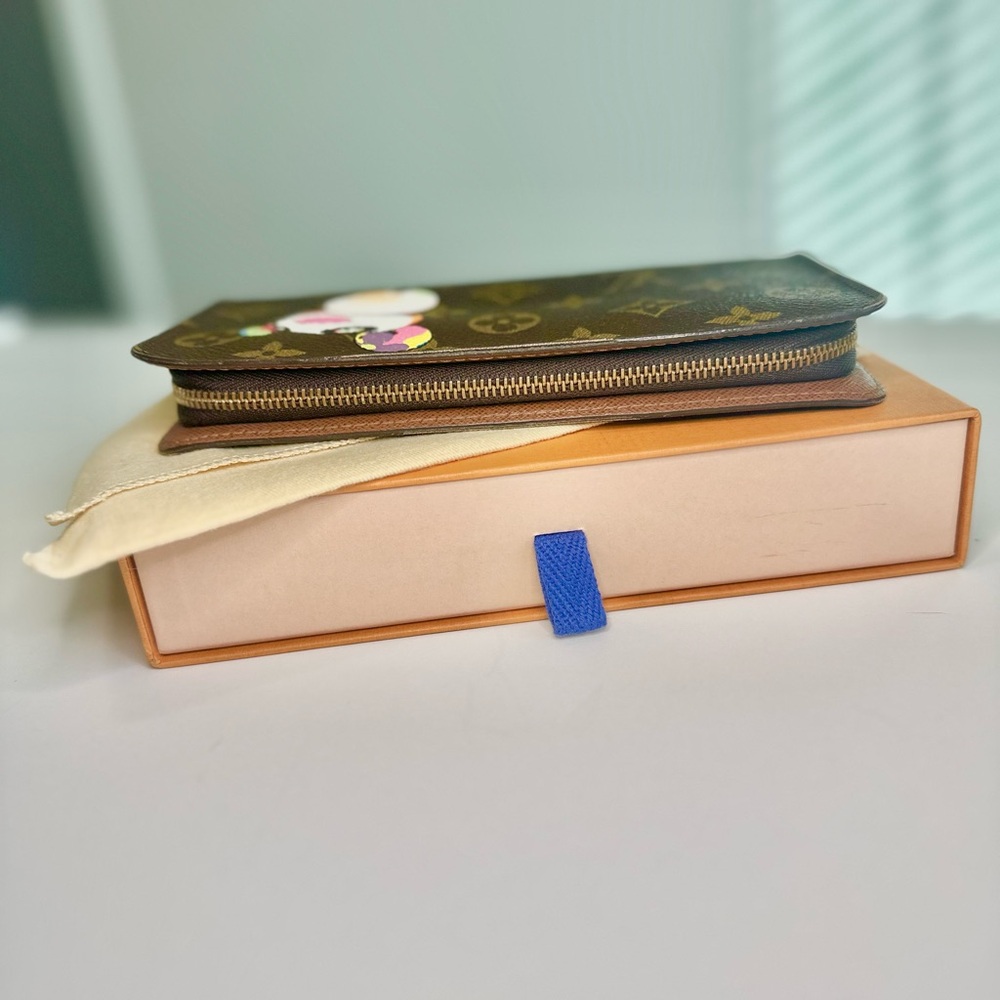 Louis Vuitton Monogram Takashi Murakami Panda Porte-Monnaie Zippy Wallet - Picture 4 of 11